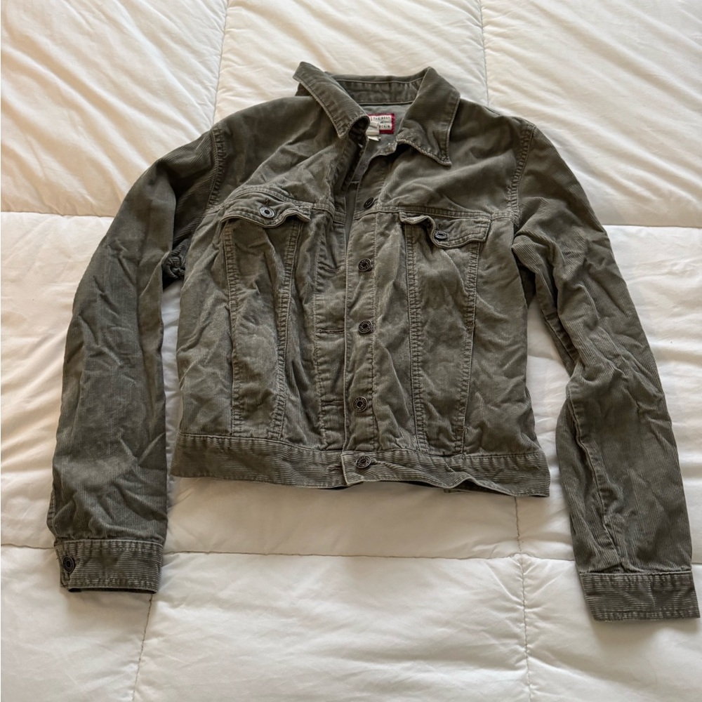 Old navy vintage army green corduroy jacket